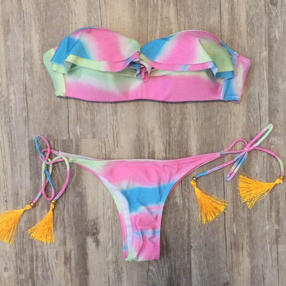 Sexy Rainbow Brazilian Bikini